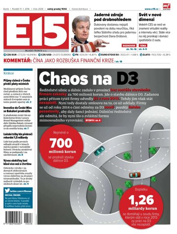 Obálka e-magazínu E15 11.1.2016