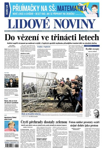 Obálka e-magazínu Lidové noviny 1.3.2016