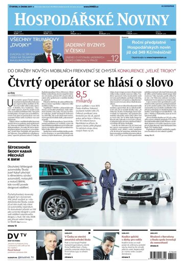 Obálka e-magazínu Hospodářské noviny 029 - 9.2.2017