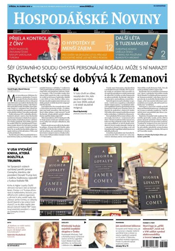 Obálka e-magazínu Hospodářské noviny 075 - 18.4.2018