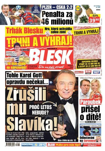 Obálka e-magazínu Blesk 20.9.2018