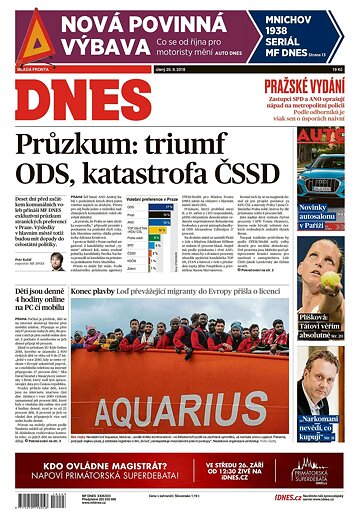 Obálka e-magazínu MF Dnes 25.9.2018