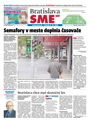 Obálka e-magazínu SME MY Bratislava 5/10/2018