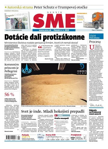 Obálka e-magazínu SME 4.1.2019