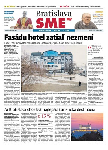 Obálka e-magazínu SME MY Bratislava 1/2/2019
