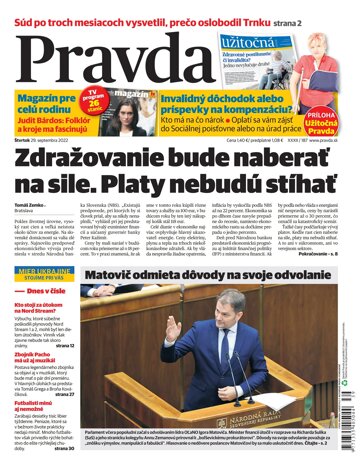 Obálka e-magazínu Pravda 29. 09. 2022