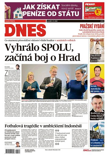 Obálka e-magazínu MF Dnes 3.10.2022