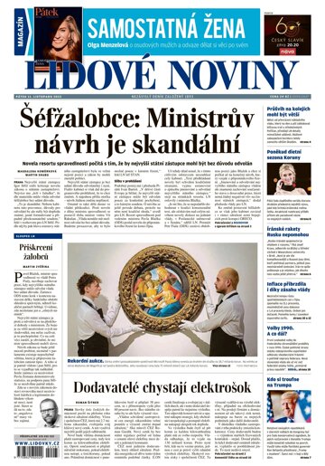 Obálka e-magazínu Lidové noviny 11.11.2022