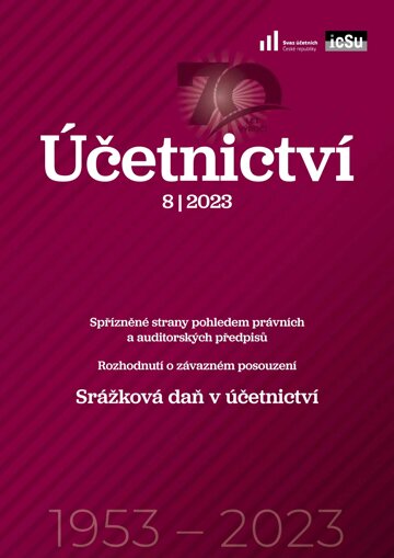 Obálka e-magazínu Účetnictví 8/2023