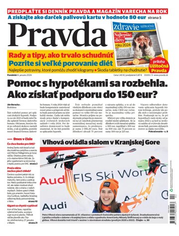 Obálka e-magazínu Pravda 8. 1. 2024