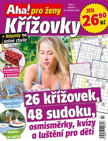 Obálka e-magazínu Aha! pro ženy křížovky 7/2025