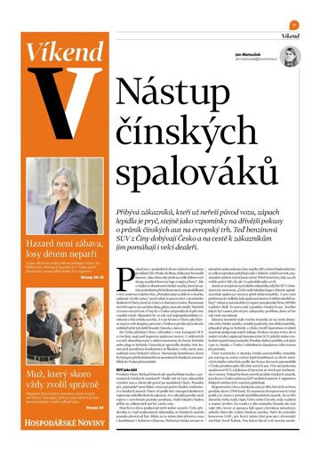 Obálka e-magazínu Hospodářské noviny - příloha Víkend 203 - 17.10.2025 Víkend