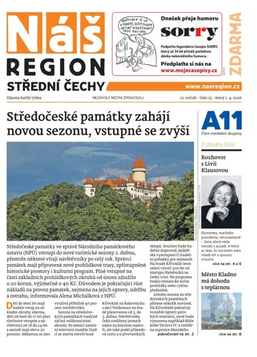 Obálka e-magazínu Náš Region - Střední Čechy 15/2026