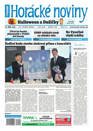 Obálka e-magazínu Horácké Noviny 44/2026