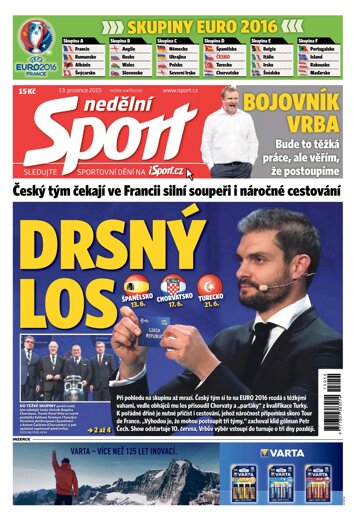 Obálka e-magazínu Nedělní Sport 13.12.2015