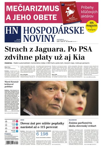 Obálka e-magazínu Hospodárske noviny 24.03.2017