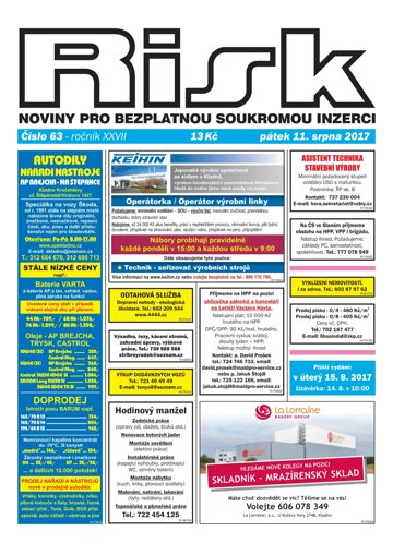 Obálka e-magazínu Risk 63/2017