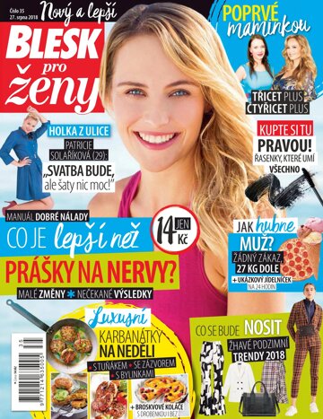 Obálka e-magazínu Blesk pro ženy 27.8.2018