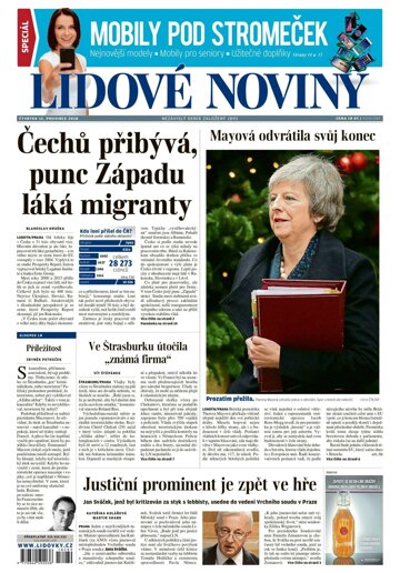 Obálka e-magazínu Lidové noviny 13.12.2018