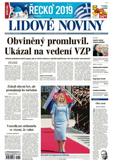 Obálka e-magazínu Lidové noviny 17.6.2019