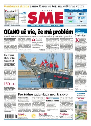Obálka e-magazínu SME 27.4.2020