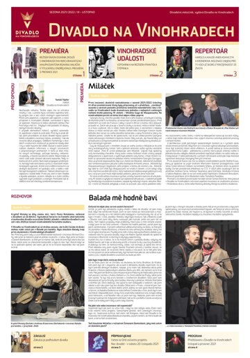 Obálka e-magazínu Hospodářské noviny - příloha 218 - 11.11.2021 Divadlo na Vinohradech