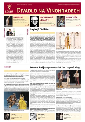 Obálka e-magazínu Hospodářské noviny - příloha 242 - 16.12.2021 Divadlo na Vinohradech