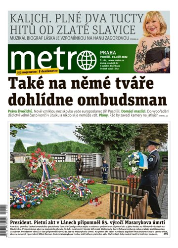 Obálka e-magazínu deník METRO 19.9.2022