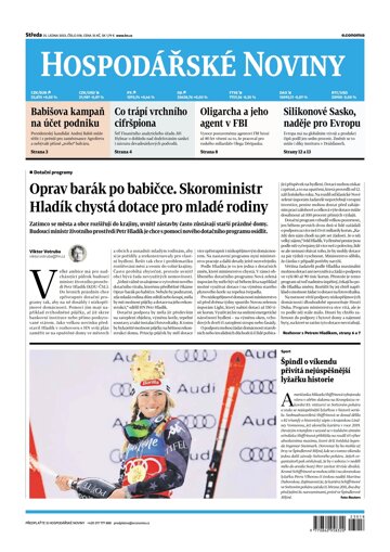 Obálka e-magazínu Hospodářské noviny 018 - 25.1.2023