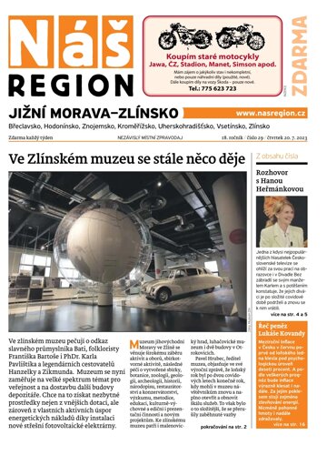 Obálka e-magazínu Náš Region - Jižní Morava/Zlínsko 29/2023