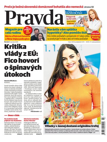 Obálka e-magazínu Pravda 18. 1. 2024