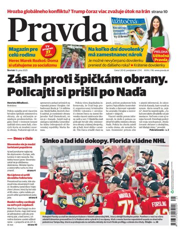 Obálka e-magazínu Pravda 19. 6. 2025