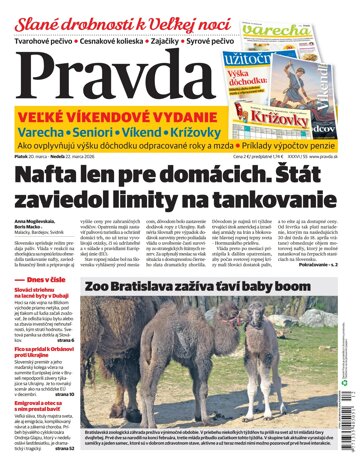 Obálka e-magazínu Pravda 20. 3. 2026