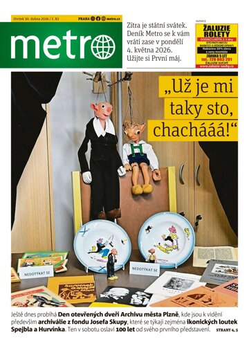 Obálka e-magazínu deník METRO 30.4.2026