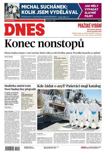 Obálka e-magazínu MF Dnes 30.7.2015