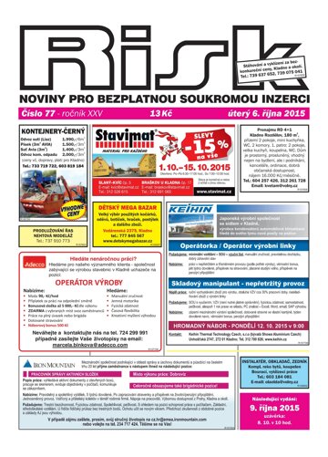 Obálka e-magazínu Risk 77/2015