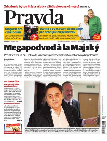 Obálka e-magazínu Pravda 22. 10. 2015