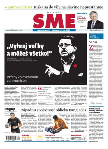 Obálka e-magazínu SME 31.10.2015