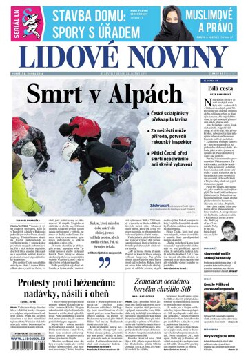 Obálka e-magazínu Lidové noviny 8.2.2016