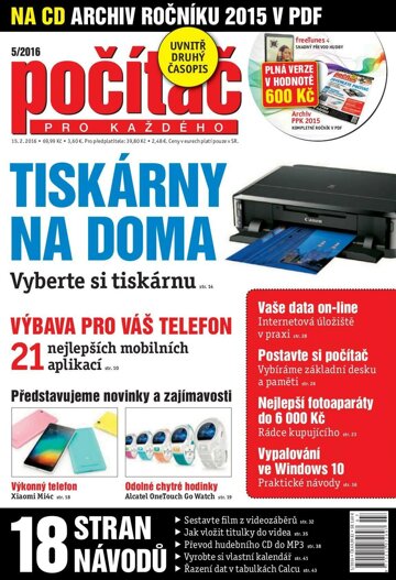 Obálka e-magazínu Počítač pro každého 5/2016