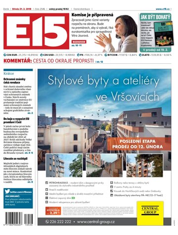 Obálka e-magazínu E15 21.2.2018