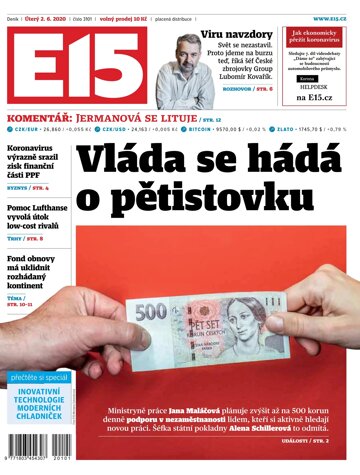 Obálka e-magazínu E15 2.6.2020