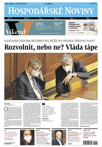 Obálka e-magazínu Hospodářské noviny 229 - 27.11.2020