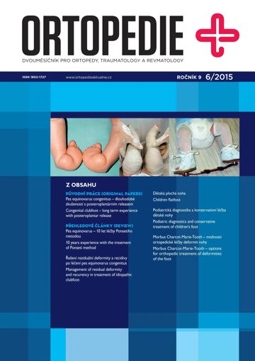 Obálka e-magazínu Ortopedie 6/2015