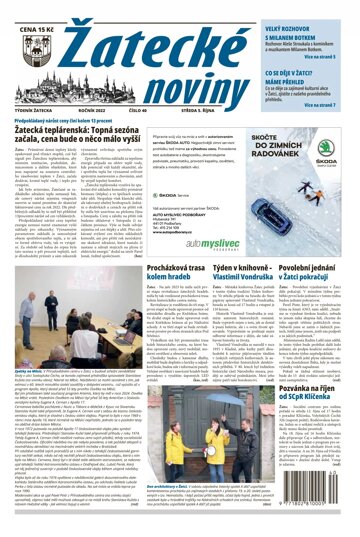 Obálka e-magazínu Žatecké noviny 40/2022