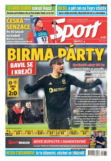 Obálka e-magazínu Sport 27.11.2023