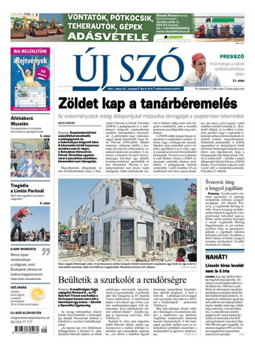 Obálka e-magazínu Új Szó 22.7.2017