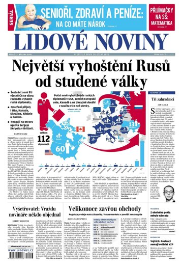 Obálka e-magazínu Lidové noviny 27.3.2018