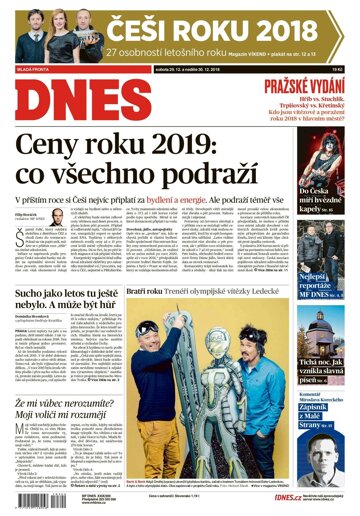 Obálka e-magazínu MF Dnes 29.12.2018