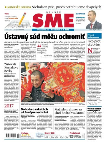 Obálka e-magazínu SME 4.2.2019